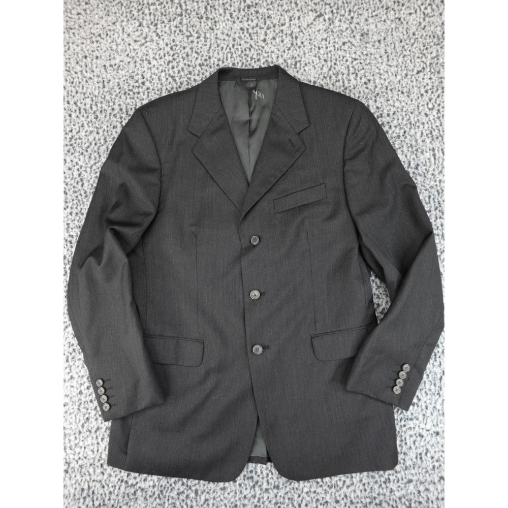 Express Mens Charcoal Grey 3-Button Blazer‎ Jacket Textured Suit Coat 42R